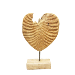 Serce z drewna tekowego 36cm